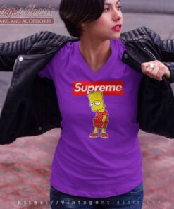 Supreme Louis Vuitton Bart Simpson V Neck TShirt