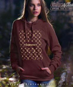 Supreme Louis Vuitton Pattern Hoodie
