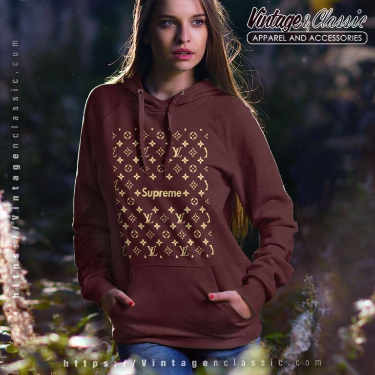 Supreme Louis Vuitton Pattern Hoodie Supreme Louis Vuitton Pattern Hoodie