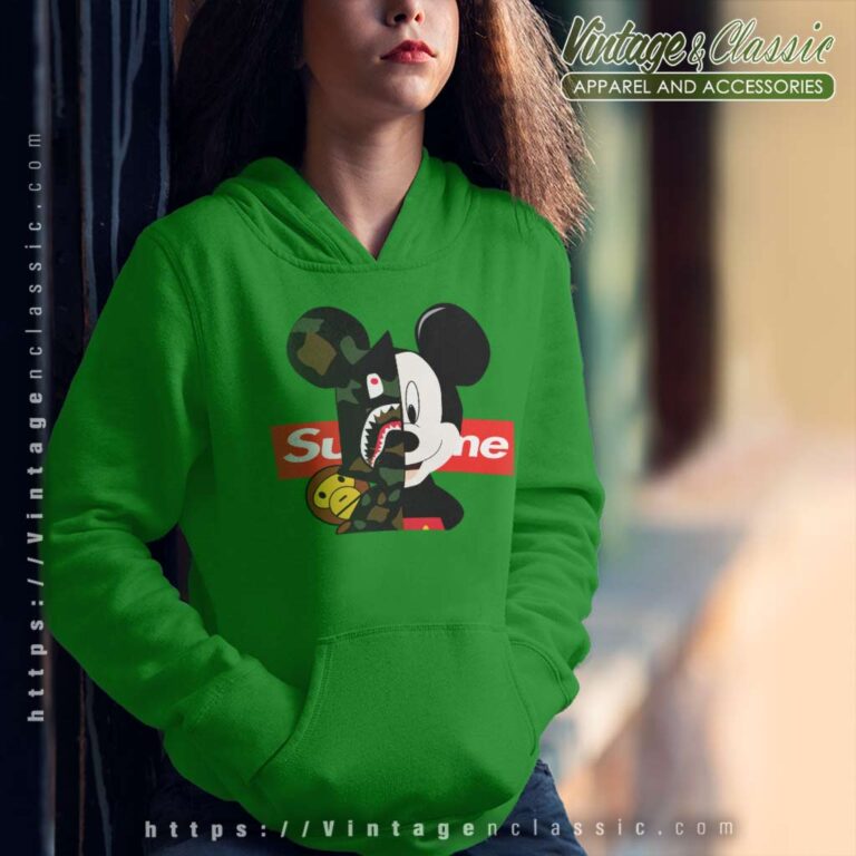 Supreme Mickey Mouse Bape Hoodie Supreme Mickey Mouse Bape Hoodie