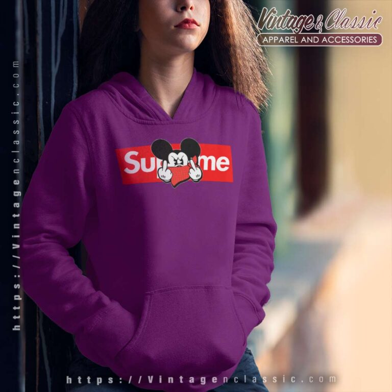 Supreme Mickey Mouse Middle Finger Hoodie Supreme Mickey Mouse Middle Finger Hoodie