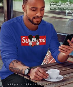 Supreme Mickey Mouse Middle Finger Sweatshirt