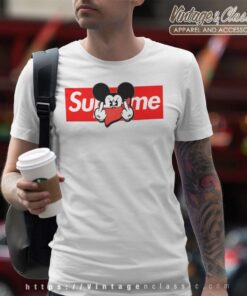 Supreme Mickey Mouse Middle Finger T Shirt