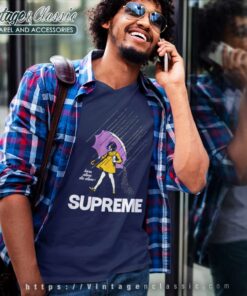 Supreme Morton Salt Born Alone Die Alone V Neck TShirt