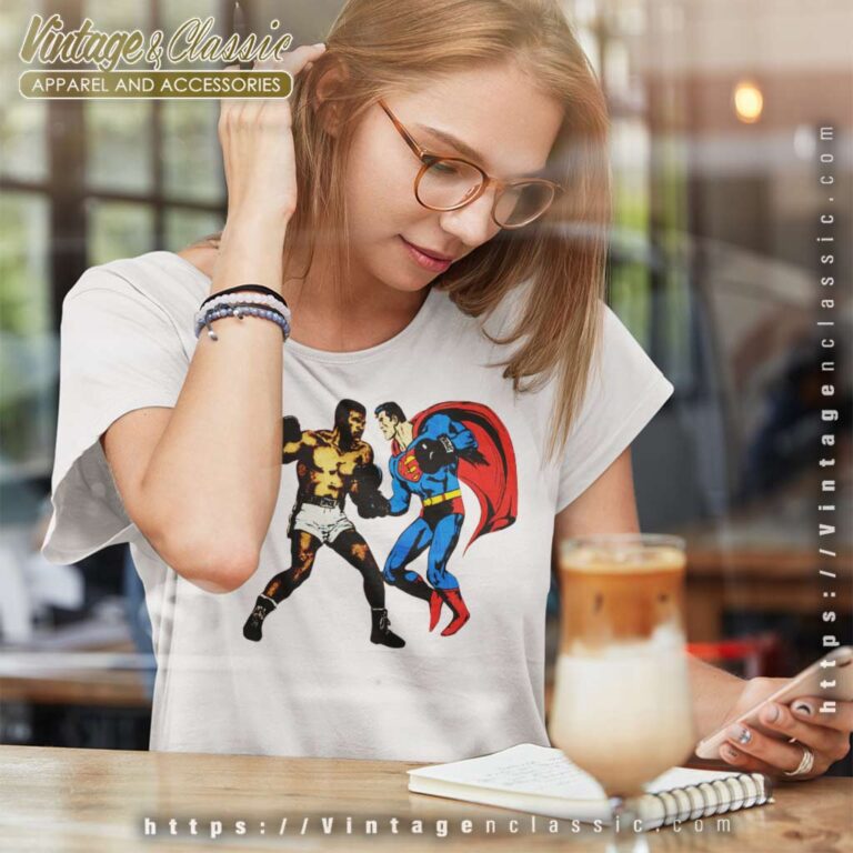 Supreme Muhammad Ali Vs Superman Women TShirt Supreme Muhammad Ali Vs Superman Women TShirt