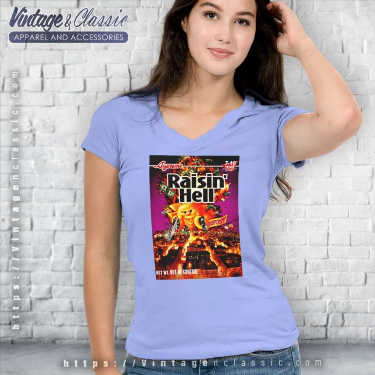 Supreme Raisin Hell V Neck TShirt Supreme Raisin Hell V Neck TShirt