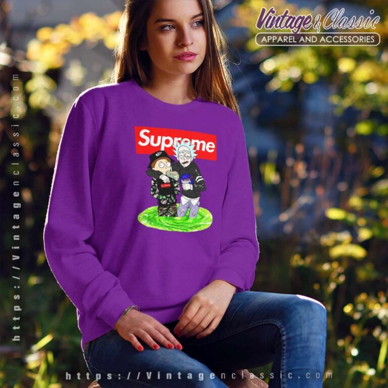 Supreme Rick And Morty Bape Sweatshirt Supreme Rick And Morty Bape Sweatshirt