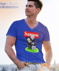 Supreme Rick And Morty Bape V Neck TShirt