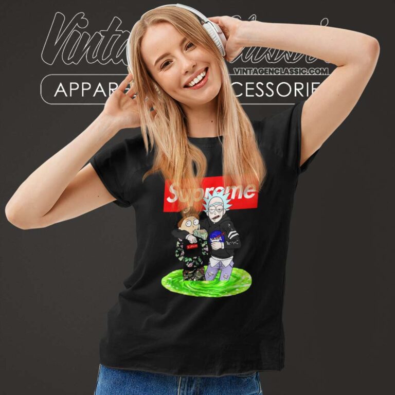Supreme Rick And Morty Bape Women TShirt Supreme Rick And Morty Bape Women TShirt