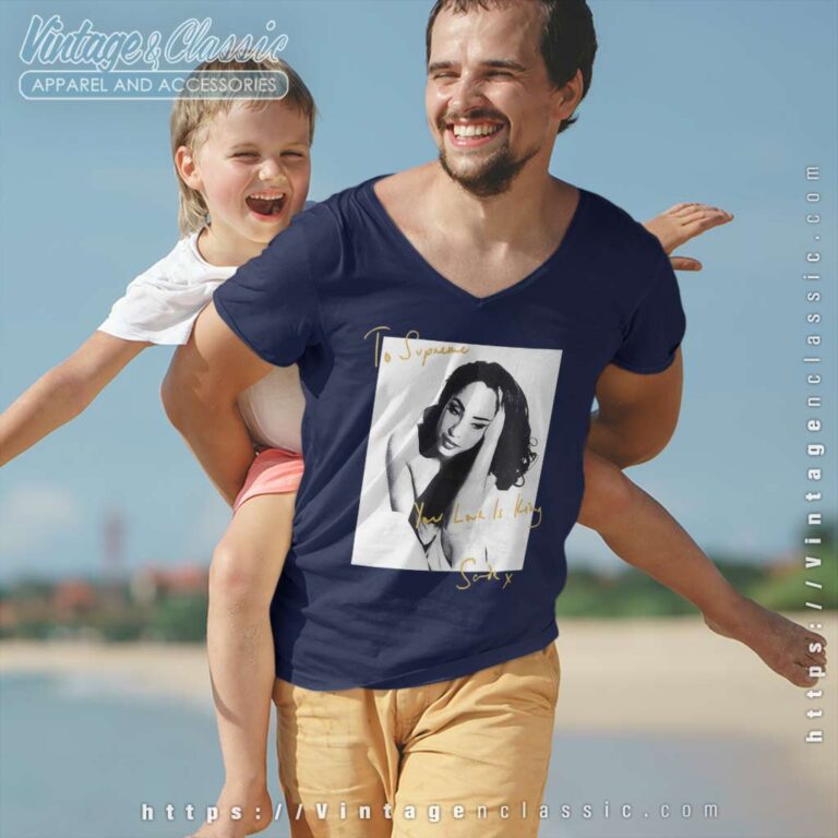 Supreme Sade Adu Your Love Is King V Neck TShirt Supreme Sade Adu Your Love Is King V Neck TShirt