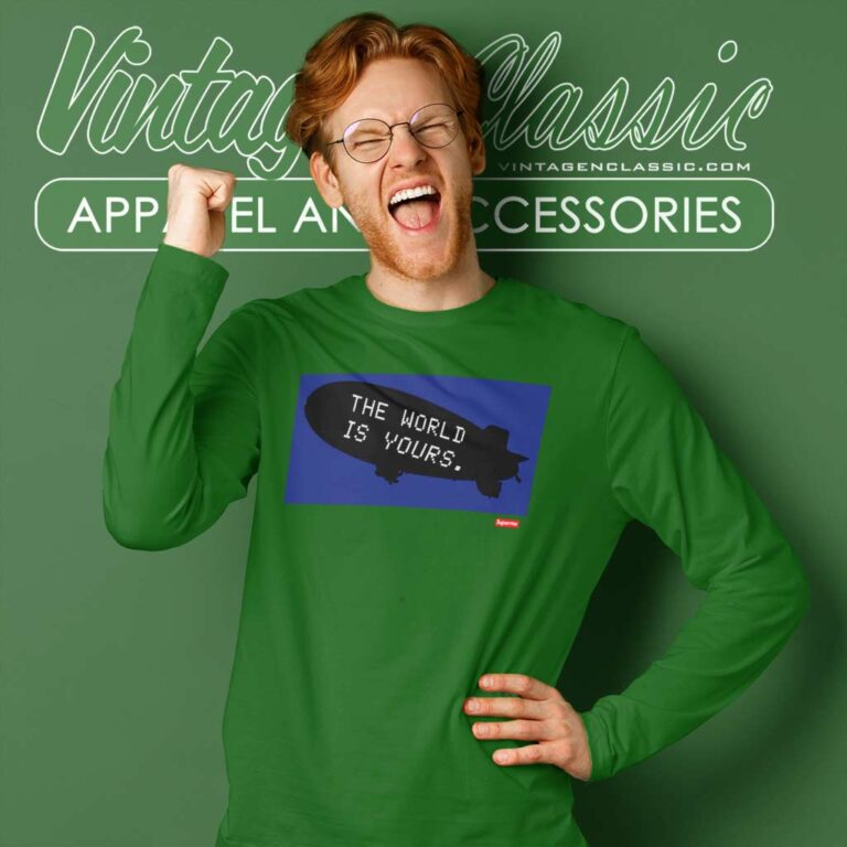 Supreme Scarface The World Is Yours Blimp Long Sleeve Tee Supreme Scarface The World Is Yours Blimp Long Sleeve Tee