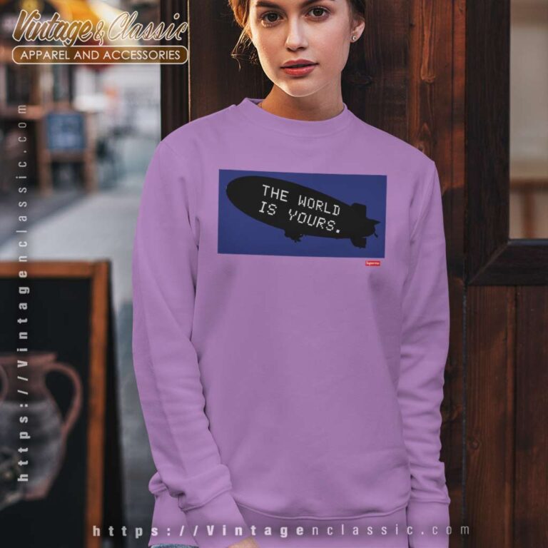 Supreme Scarface The World Is Yours Blimp Sweatshirt Supreme Scarface The World Is Yours Blimp Sweatshirt