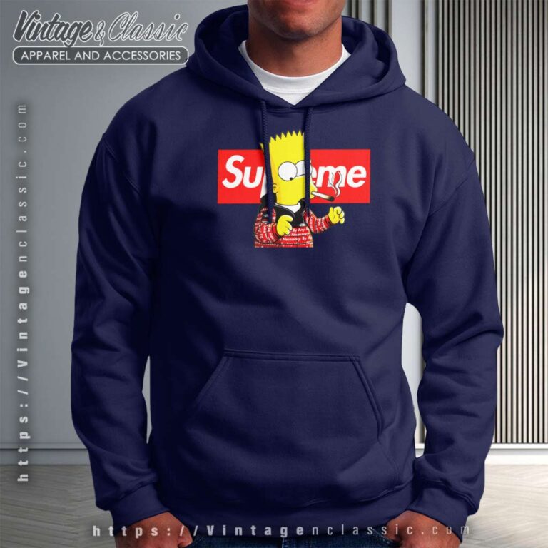 Supreme Smoking Bart The Simpsons Hoodie Supreme Smoking Bart The Simpsons Hoodie