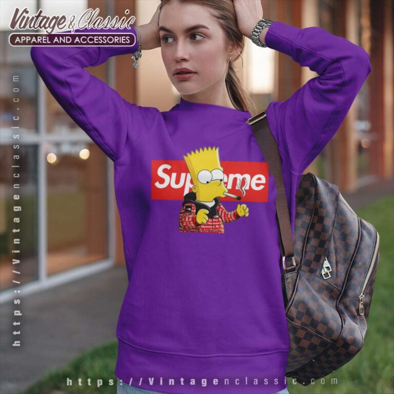 Supreme Smoking Bart The Simpsons Sweatshirt Supreme Smoking Bart The Simpsons Sweatshirt