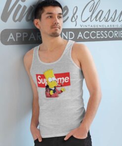 Supreme Smoking Bart The Simpsons Tank Top Racerback