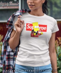 Supreme Smoking Bart The Simpsons Women TShirt