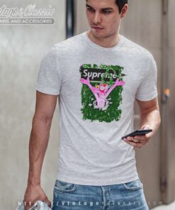 Supreme Snake Logo Pink Panther T Shirt