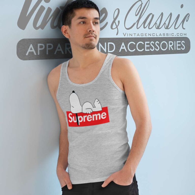 Supreme Snoopy Sleep Tank Top Racerback Supreme Snoopy Sleep Tank Top Racerback
