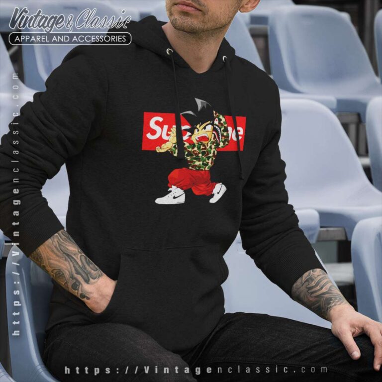 Supreme Son Goku Bape Hoodie Supreme Son Goku Bape Hoodie