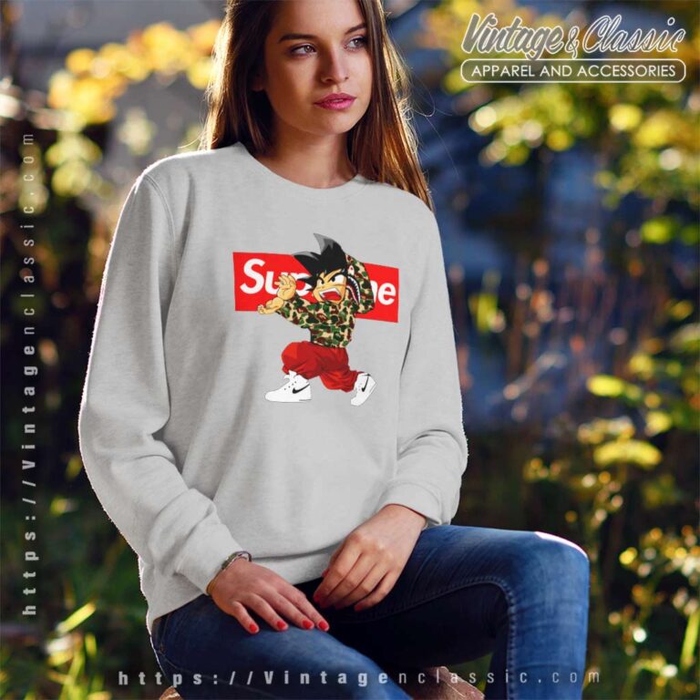 Supreme Son Goku Bape Sweatshirt Supreme Son Goku Bape Sweatshirt