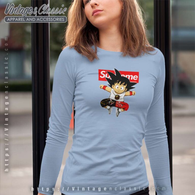 Supreme Son Goku Dragon Ball Bape Shark Long Sleeve Tee Supreme Son Goku Dragon Ball Bape Shark Long Sleeve Tee