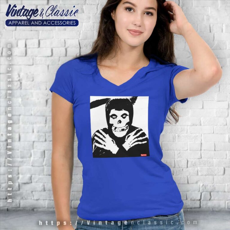 Supreme The Misfits Crimson Ghost V Neck TShirt Supreme The Misfits Crimson Ghost V Neck TShirt