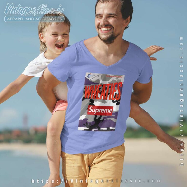 Supreme Wheaties Cereals V Neck TShirt Supreme Wheaties Cereals V Neck TShirt