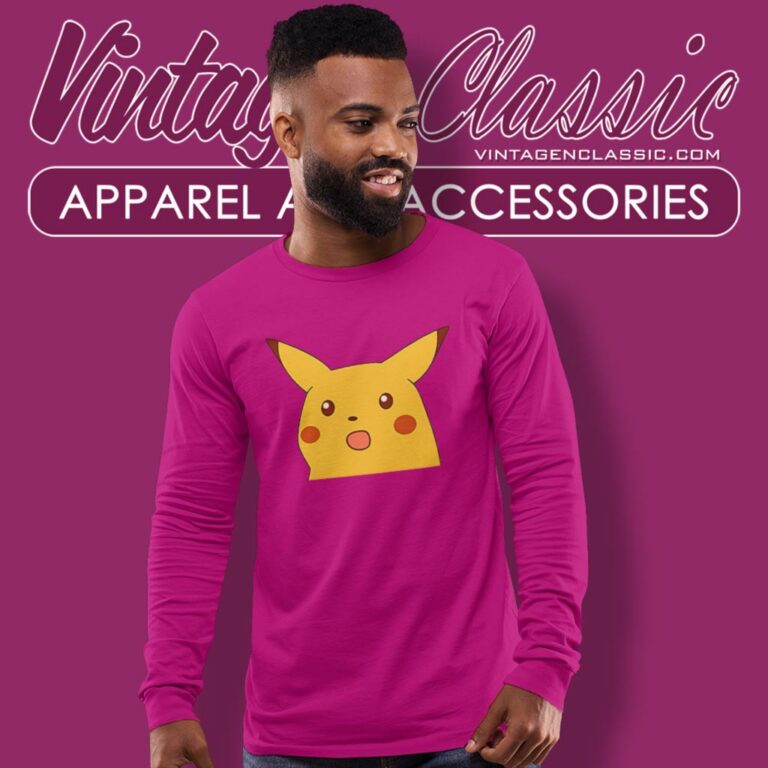 Surprised Pikachu Meme Long Sleeve Tee Surprised Pikachu Meme Long Sleeve Tee