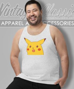 Surprised Pikachu Meme Tank Top Racerback