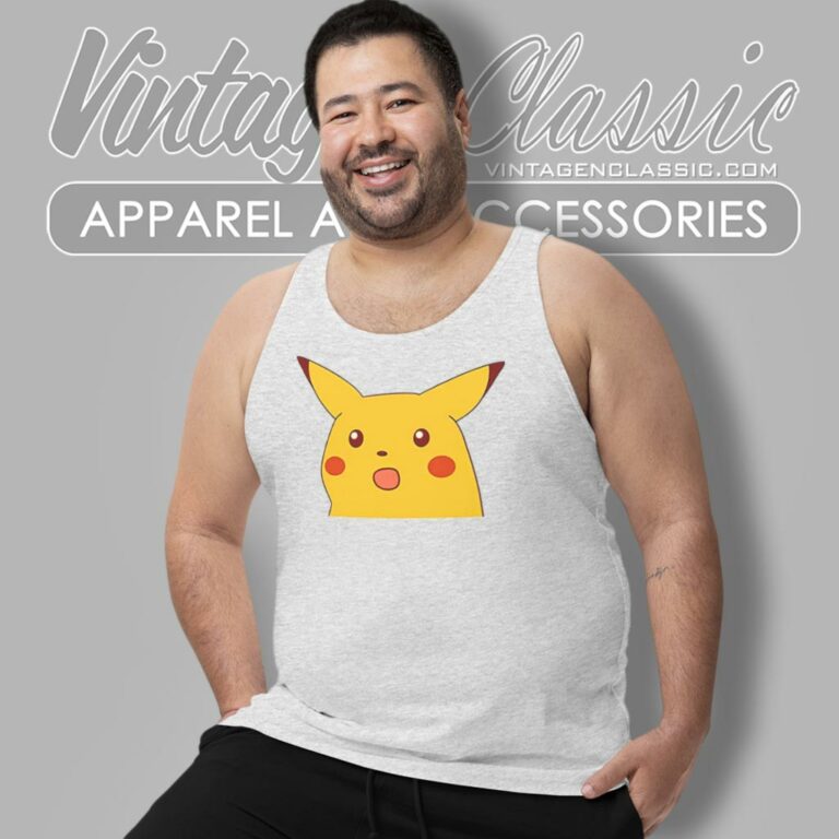 Surprised Pikachu Meme Tank Top Racerback Surprised Pikachu Meme Tank Top Racerback