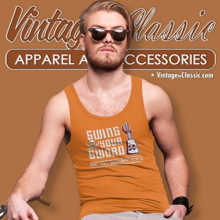 Swing Your Sword Mike Leach Mississippi State Tank Top Racerback Swing Your Sword Mike Leach Mississippi State Tank Top Racerback