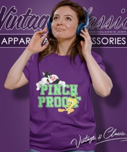 Sylvester The Cat And Tweety Bird Pinch Proof St Paddys Day Women T Shirt