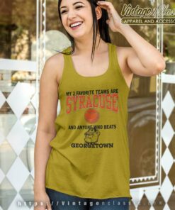 Syracuse And Georgetown Basketball Rivalry Tank Top Racerback