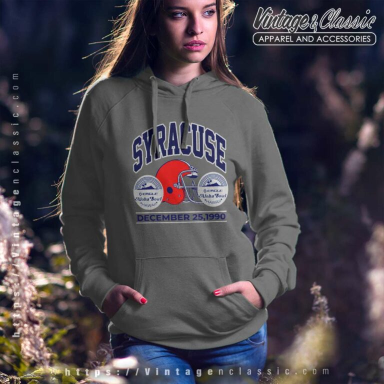 Syracuse Football 1990 Aloha Bowl Big Spellout Graphic Hoodie Syracuse Football 1990 Aloha Bowl Big Spellout Graphic Hoodie