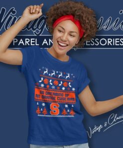 Syracuse Orange Christmas Shirt Im Dreaming Of An Orange Cusemas Women TShirt