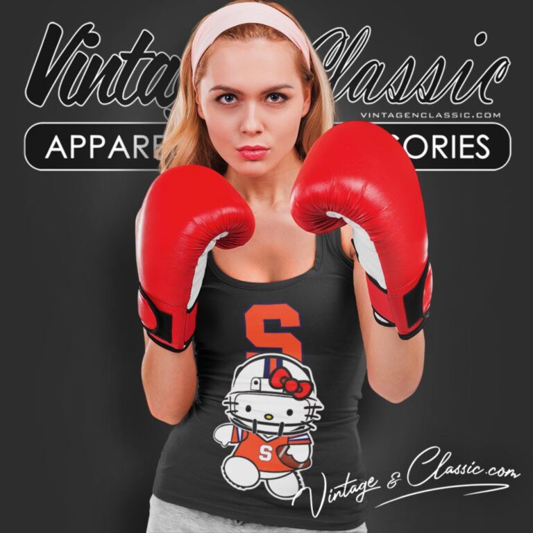 Syracuse Orange Hello Kitty Tank Top Racerback Syracuse Orange Hello Kitty Tank Top Racerback