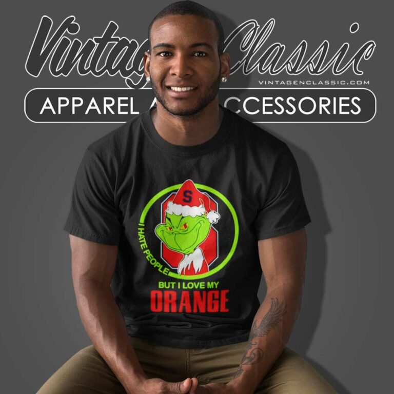 Syracuse Orange Ncaa Christmas Grinch Shirt I Hate People But I Love My Orange T Shirt Syracuse Orange Ncaa Christmas Grinch Shirt I Hate People But I Love My Orange T Shirt