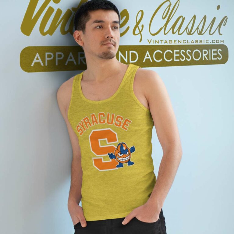 Syracuse Otto The Orange Steel Logo Tank Top Racerback Syracuse Otto The Orange Steel Logo Tank Top Racerback