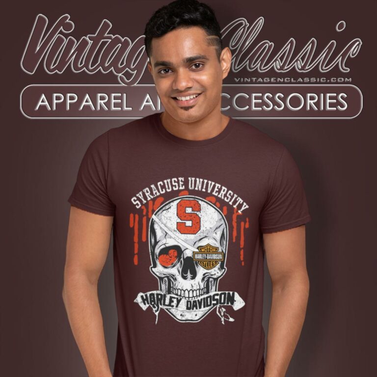 Syracuse University Harley Davidson Skull T Shirt Syracuse University Harley Davidson Skull T Shirt