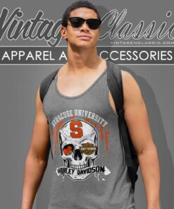 Syracuse University Harley Davidson Skull Tank Top Racerback
