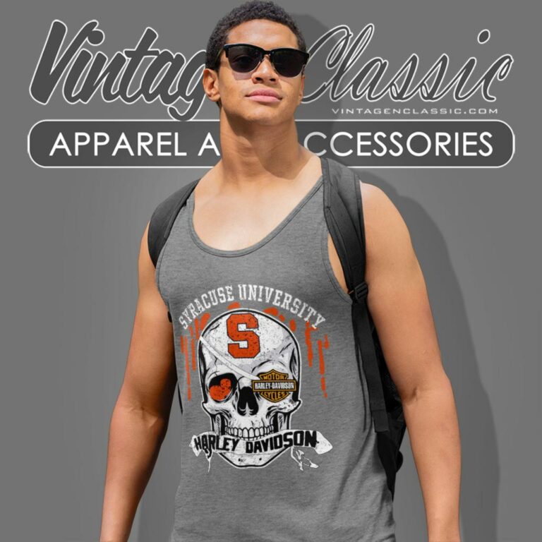 Syracuse University Harley Davidson Skull Tank Top Racerback Syracuse University Harley Davidson Skull Tank Top Racerback