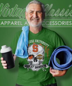Syracuse University Harley Davidson Skull V Neck TShirt