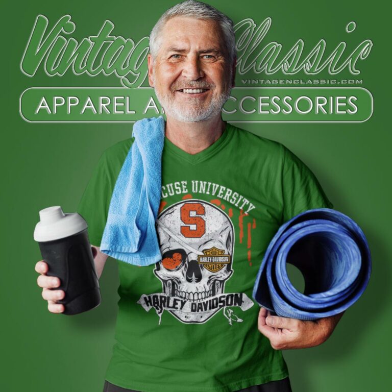 Syracuse University Harley Davidson Skull V Neck TShirt Syracuse University Harley Davidson Skull V Neck TShirt