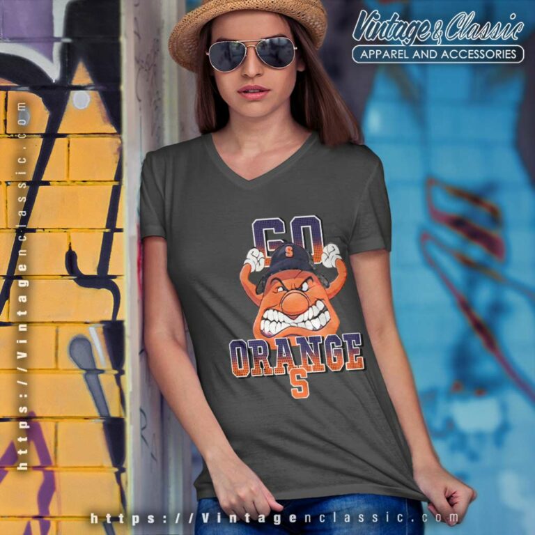 Syracuse University Otto The Orange Graphic V Neck TShirt Syracuse University Otto The Orange Graphic V Neck TShirt