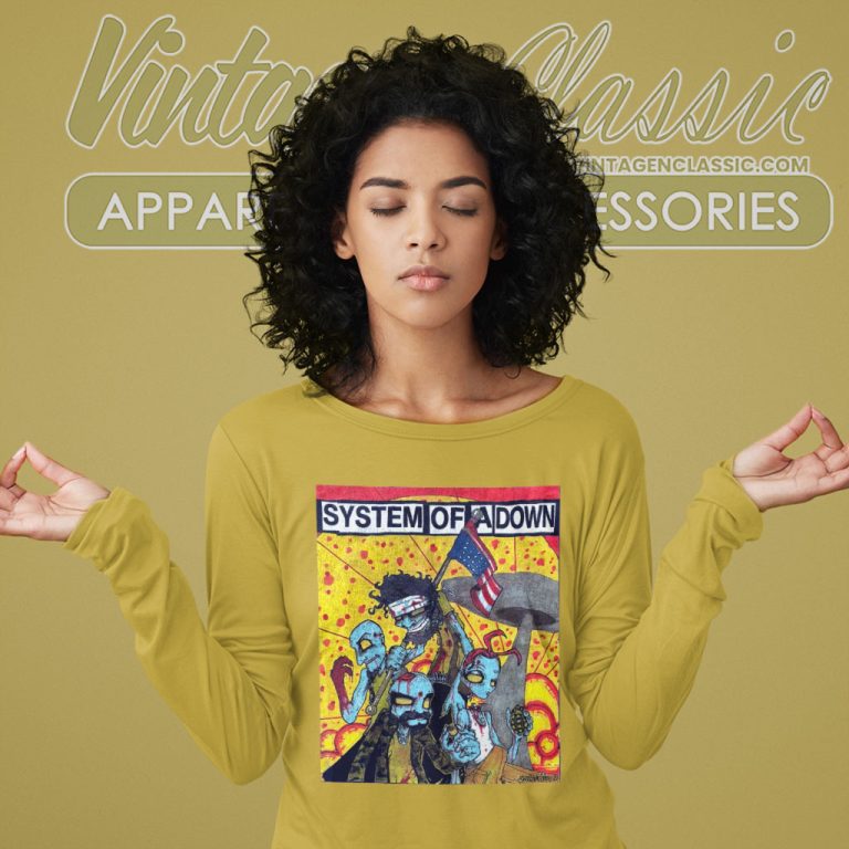 System Of A Down America Long Sleeve Tee System Of A Down America Long Sleeve Tee