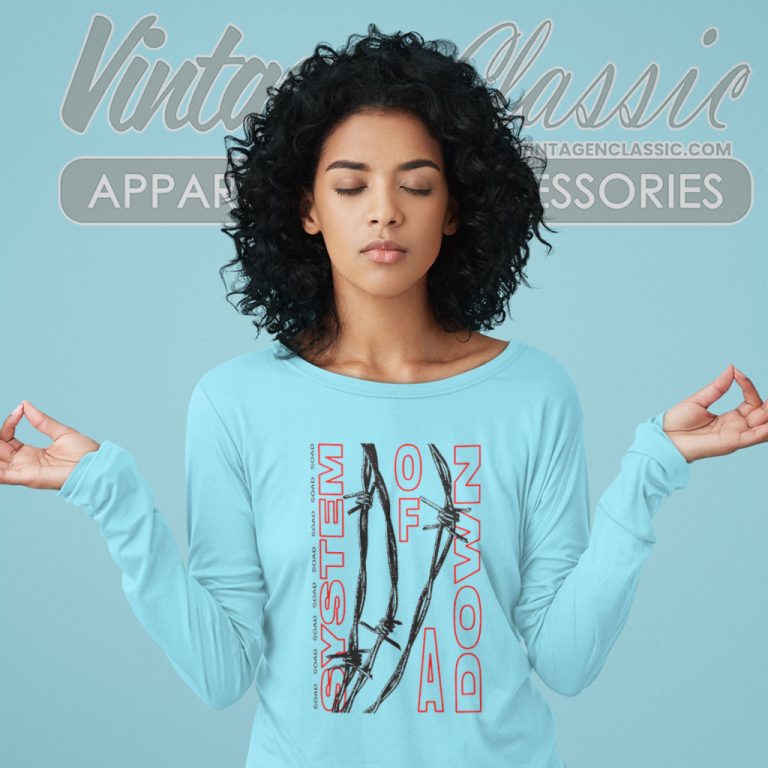 System Of A Down Barbed Wire Long Sleeve Tee System Of A Down Barbed Wire Long Sleeve Tee