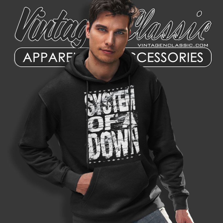 System Of A Down Distressed Logo Hoodie System Of A Down Distressed Logo Hoodie