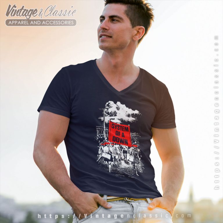 System Of A Down Protest V Neck TShirt System Of A Down Protest V Neck TShirt