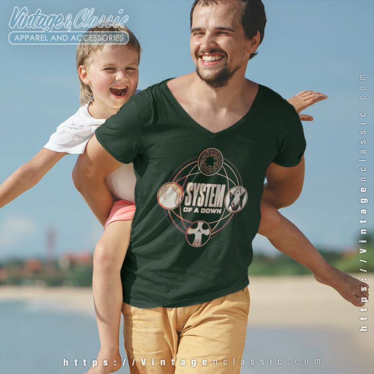 System Of A Down Shirt Special Edition Linked V Neck TShirt System Of A Down Shirt Special Edition Linked V Neck TShirt