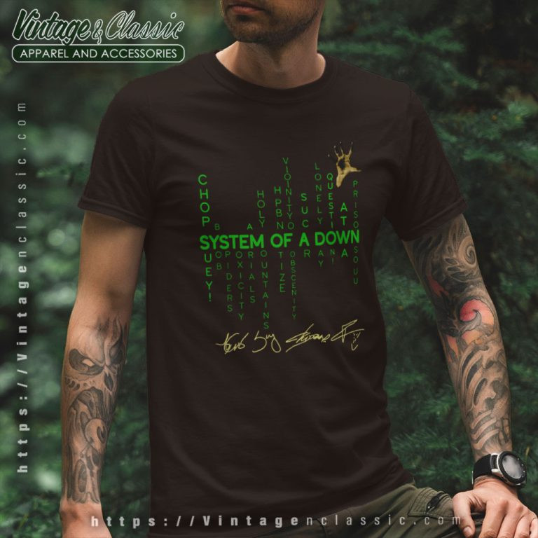 System Of A Down Signature T Shirt System Of A Down Signature T Shirt